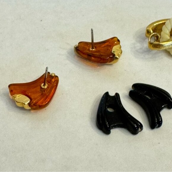 Vintage 1985 Avon About Town Convertible Pierced Earrings 3 Ways to Wear - Picture 4 of 4